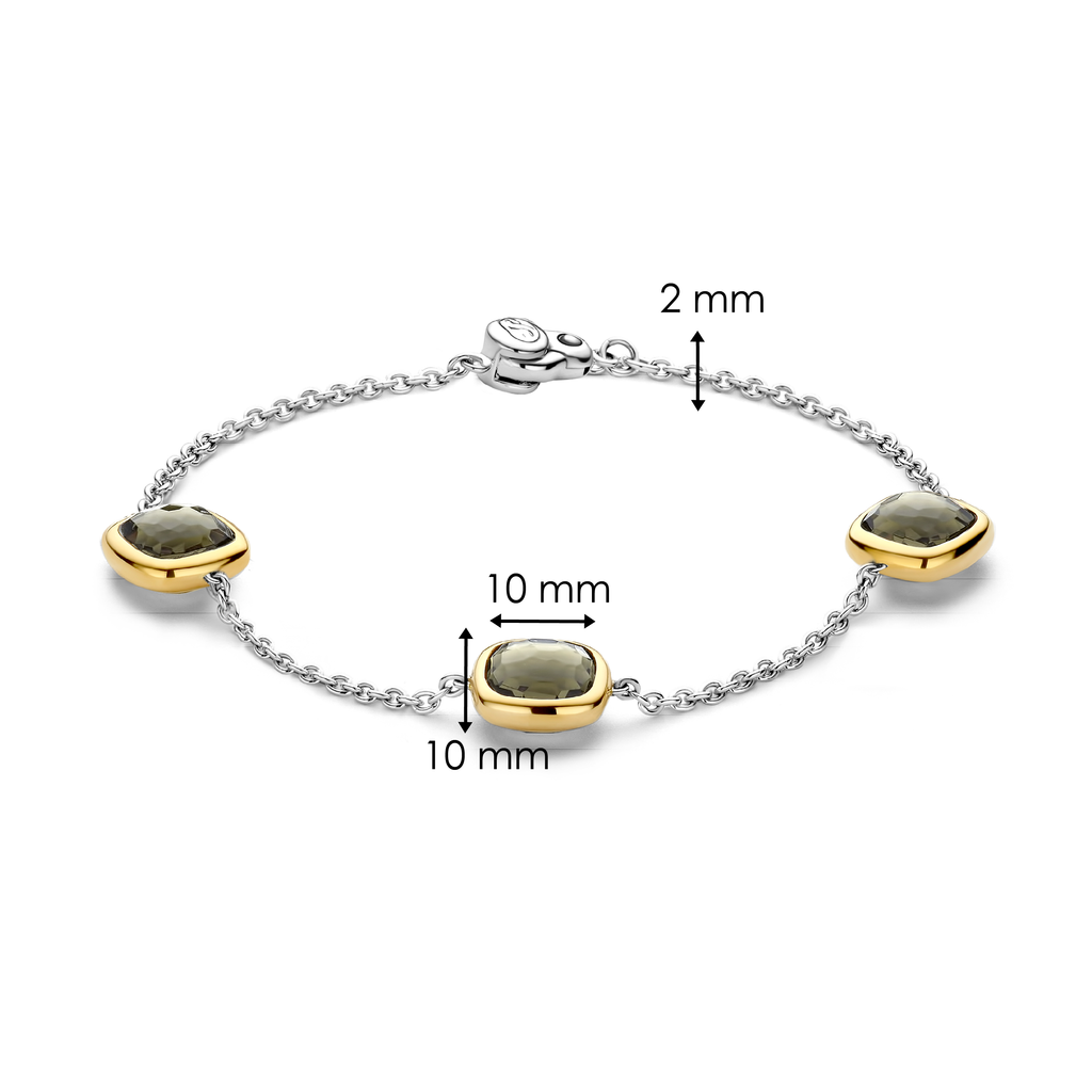 Ti Sento Milano Bracelet à charms Coussin et rectangle 23064KA