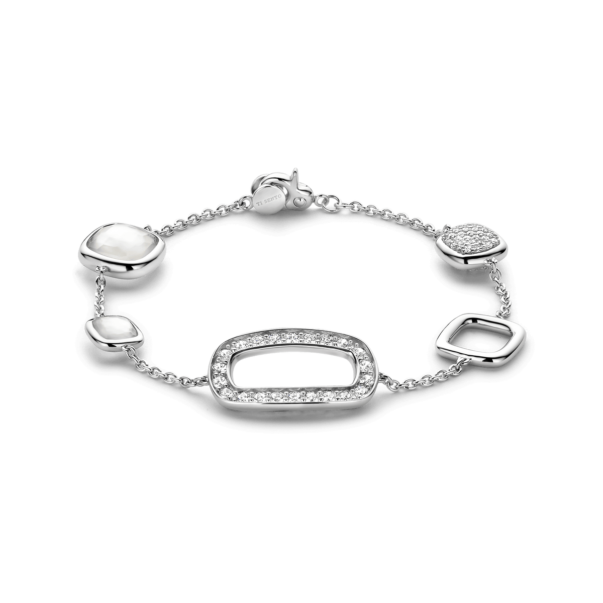 Ti Sento Milano Bracelet à charms Coussin et rectangle 23065ZI