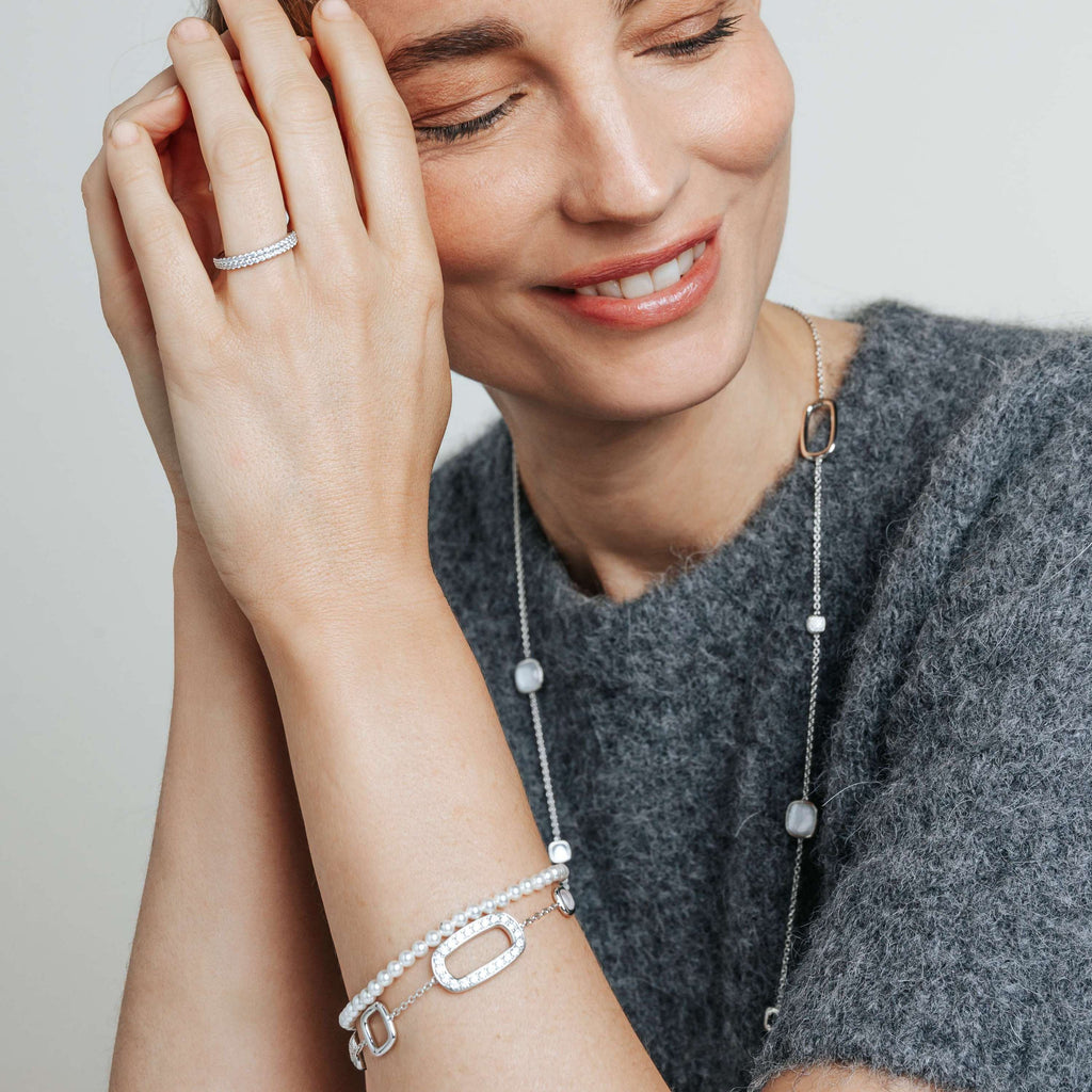 Ti Sento Milano Bracelet à charms Coussin et rectangle 23065ZI