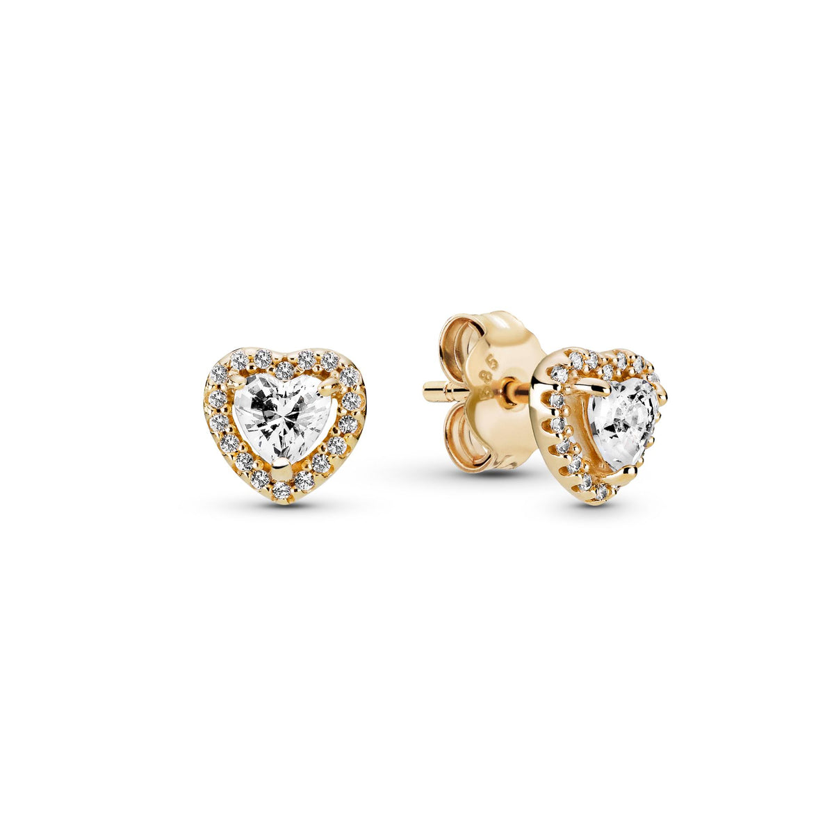 Pandora Timeless Clous d'Oreilles Cœurs Surélevés 259137C01