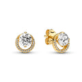 Pandora Timeless Clous d'Oreilles Halo Rond Scintillant 261248C01