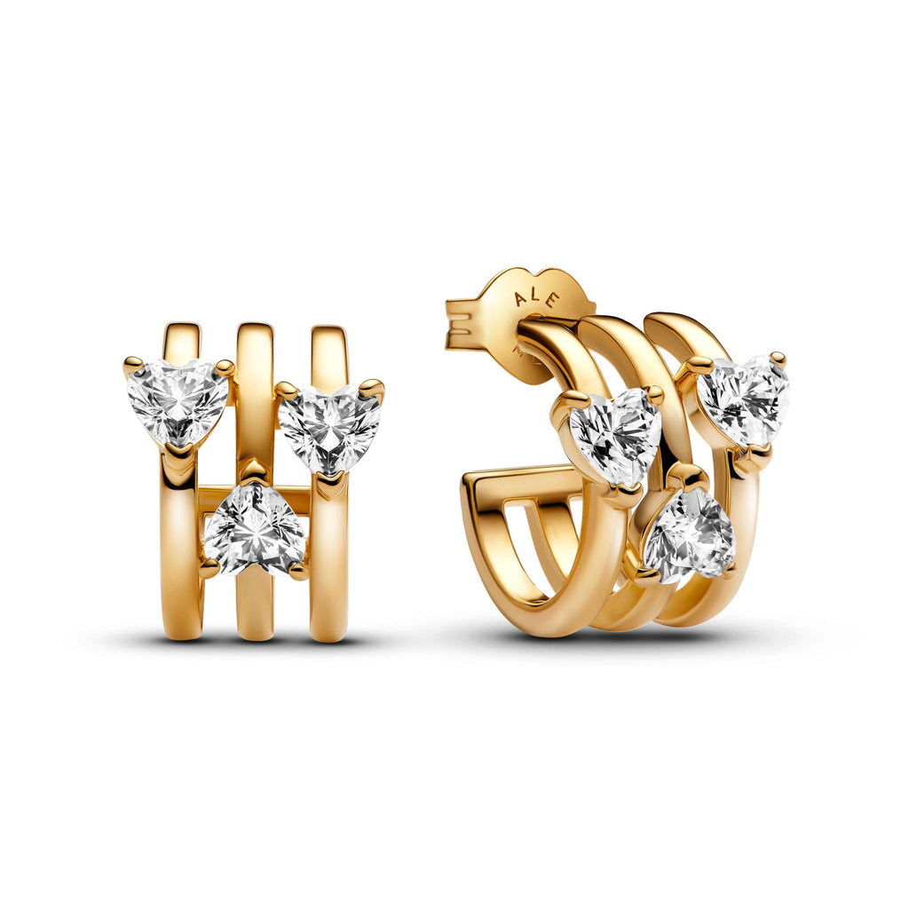 Pandora Timeless Créoles Cœurs Triples 263656C01