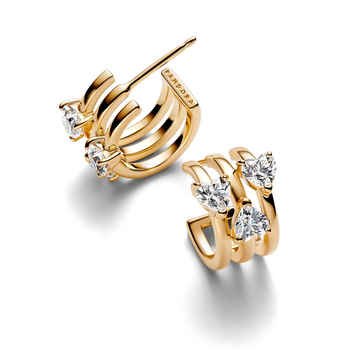 Pandora Timeless Créoles Cœurs Triples 263656C01