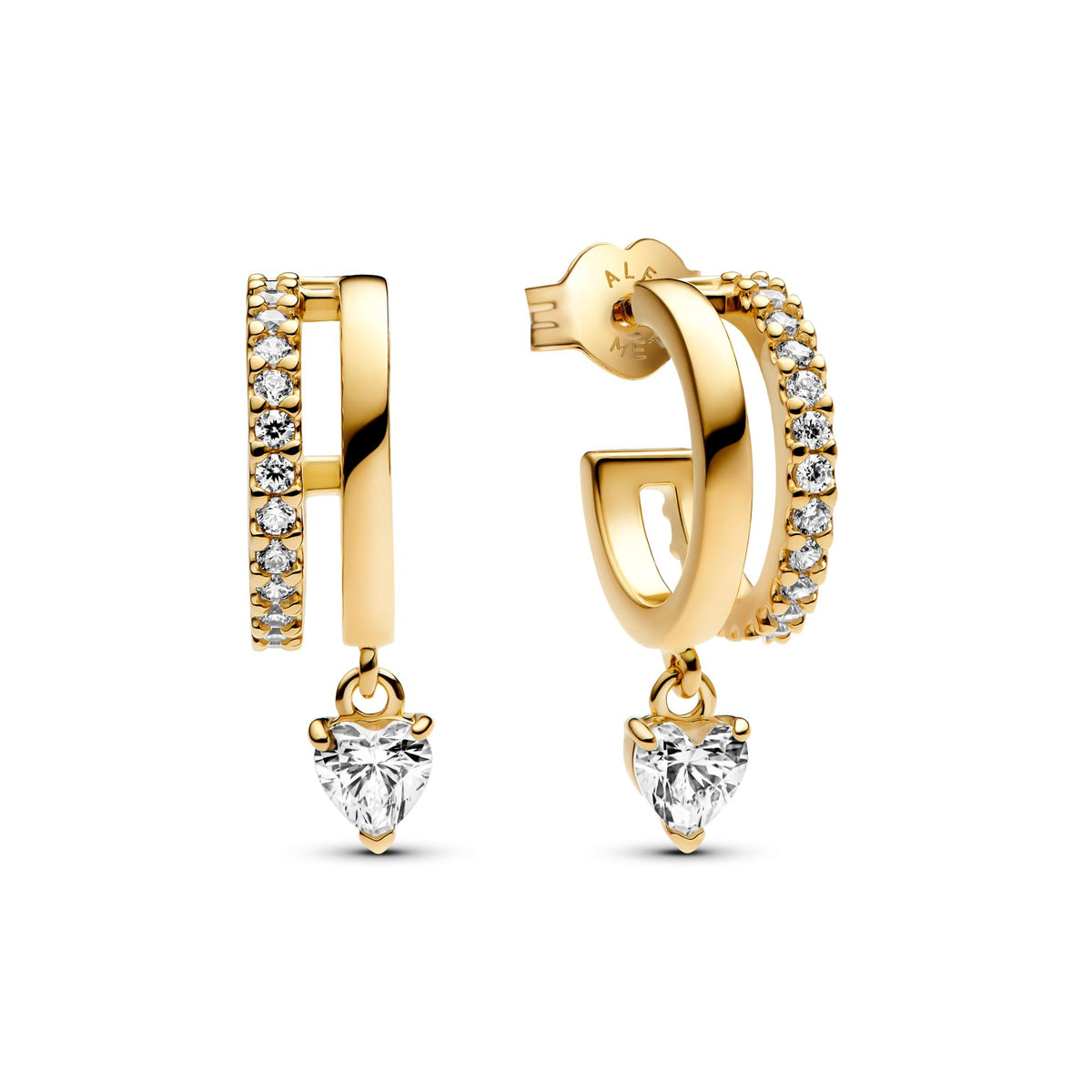Pandora Timeless Créoles Cœurs Pendantes 263685C01