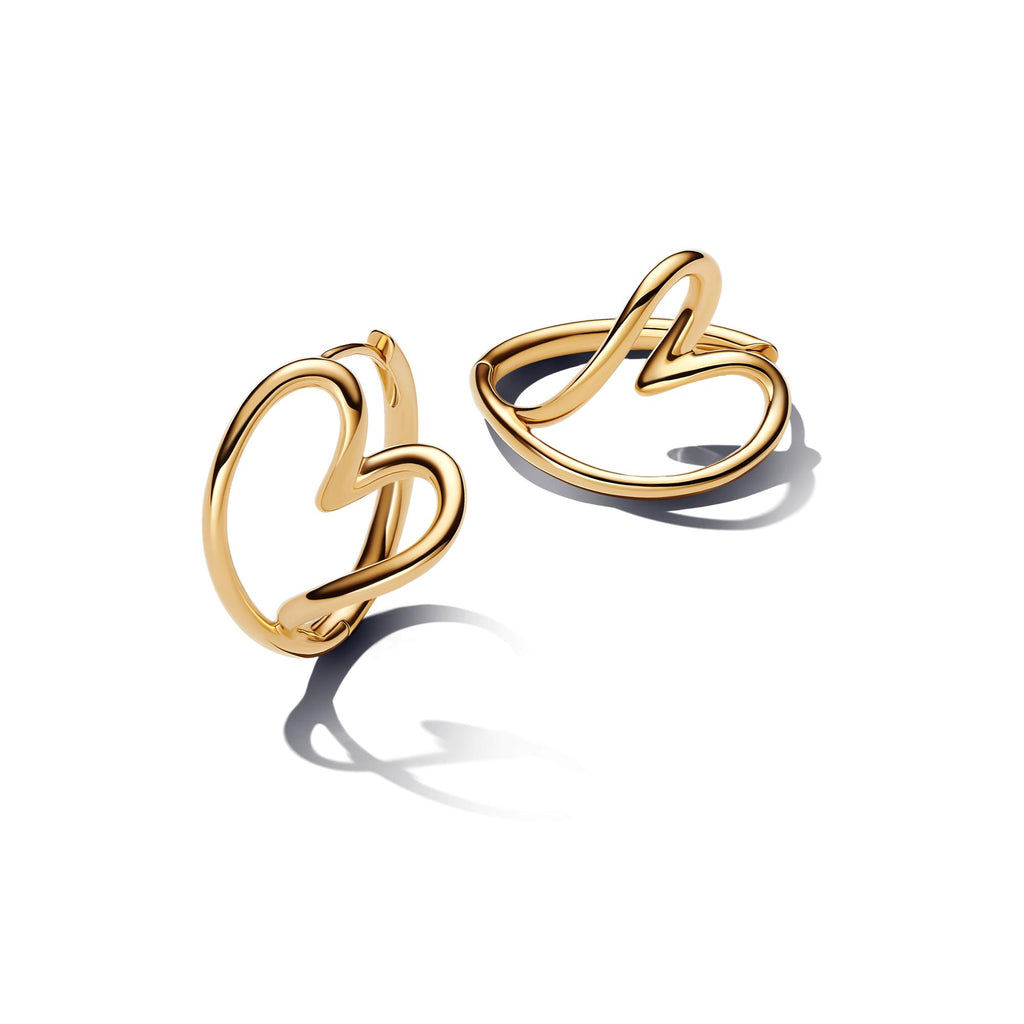 Pandora Essence Créoles Cœurs de Forme Organique 263807C00