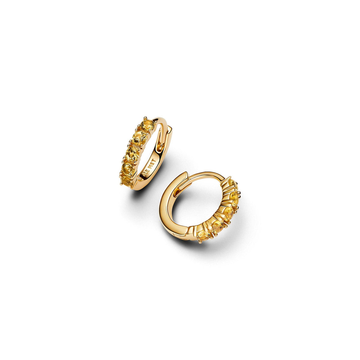 Pandora Timeless Boucles d’Oreilles Huggies Jaunes 263849C01