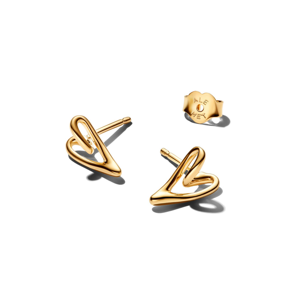 Pandora Essence Clous d'Oreilles Cœurs de Forme Organique 264393C00