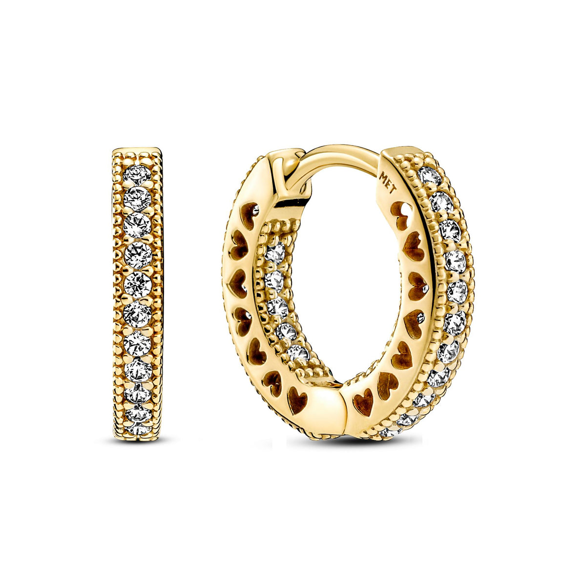 Pandora Signature Créoles Cœur Pavé 266317C01