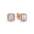 Pandora Timeless Clous d'Oreilles Halo Scintillant Carrés 280591CZ