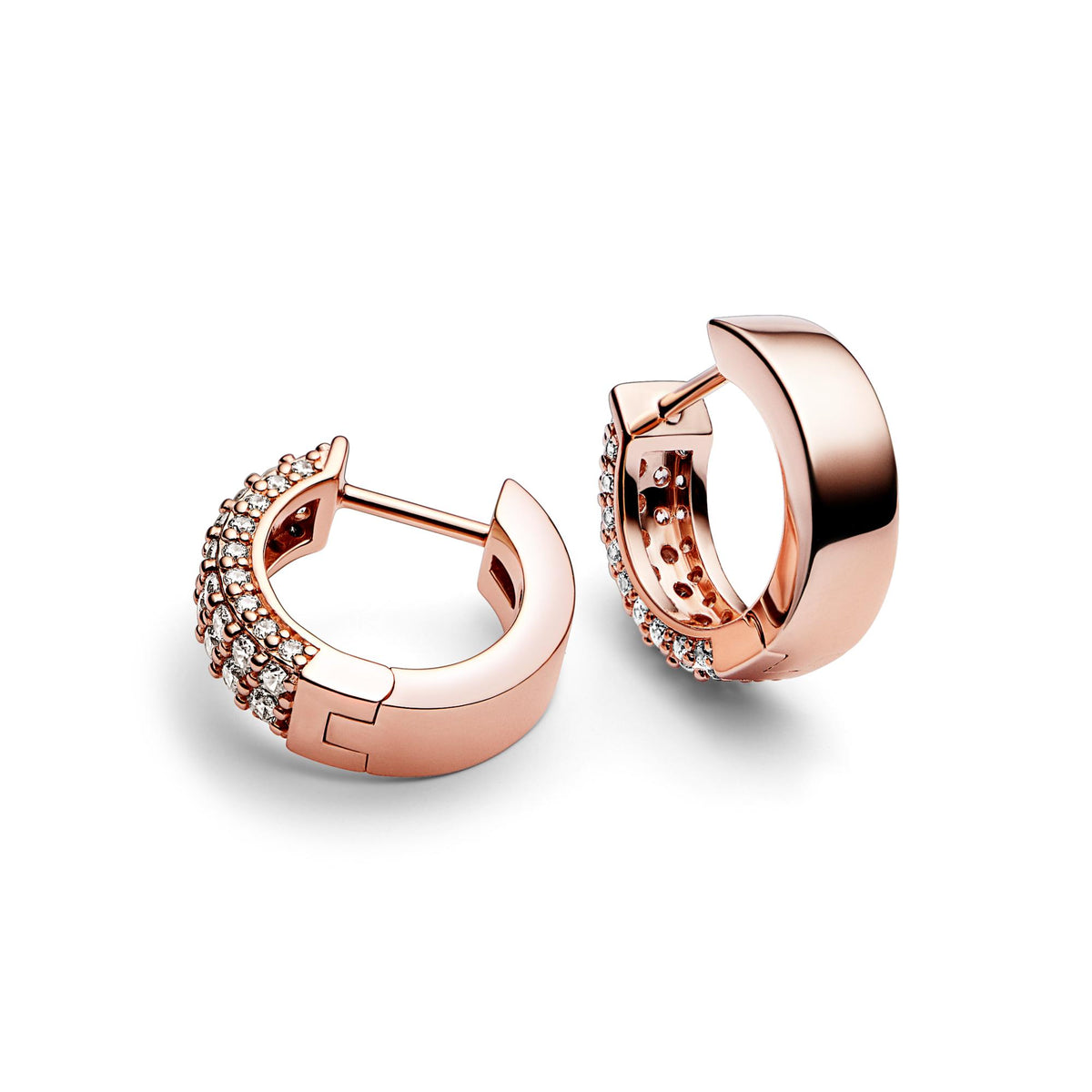 Pandora Timeless Créoles Double Rang Pavées 282622C01