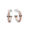 Pandora Signature Créoles Pavé & Logo Bicolores 282737C01