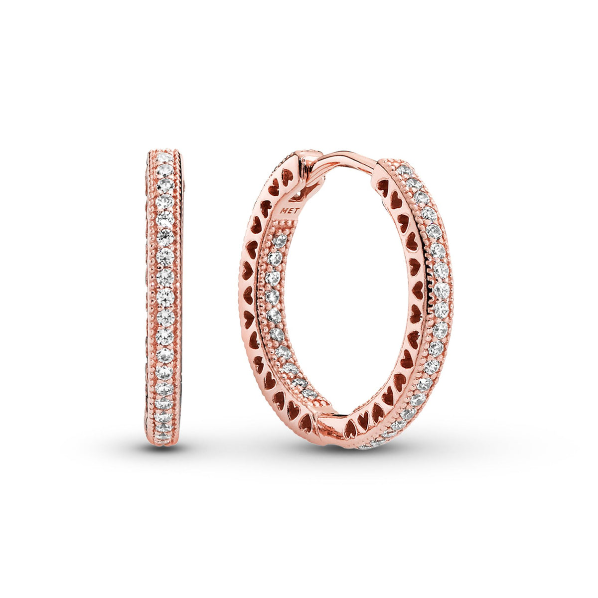 Pandora Signature Créoles Scintillement & Cœurs 286318CZ