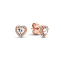 Pandora Timeless Clous d'Oreilles Cœurs Surélevés Scintillants 288427C01