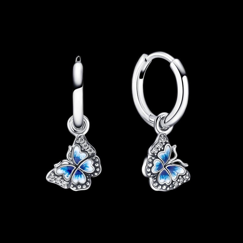 Pandora Moments Créoles Papillon Bleu 290778C01