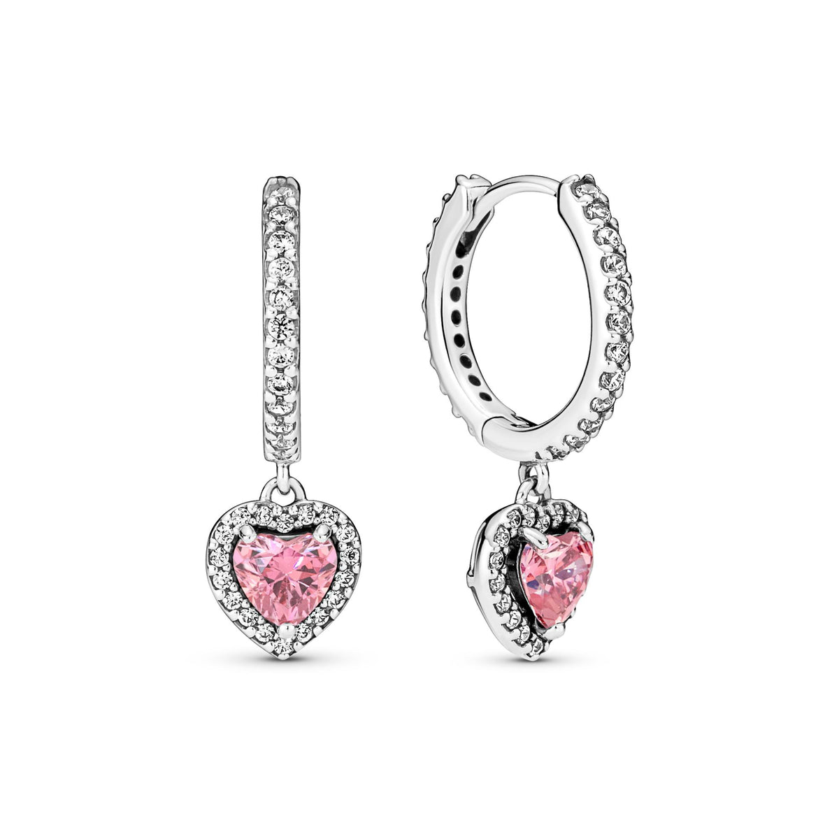 Pandora Timeless Créoles Cœur Halo Scintillant 291445C01