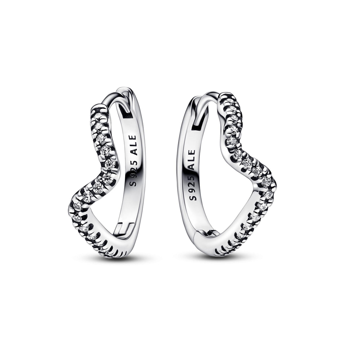 Pandora Timeless Sprankelende gegolfde oorringen 292545C01