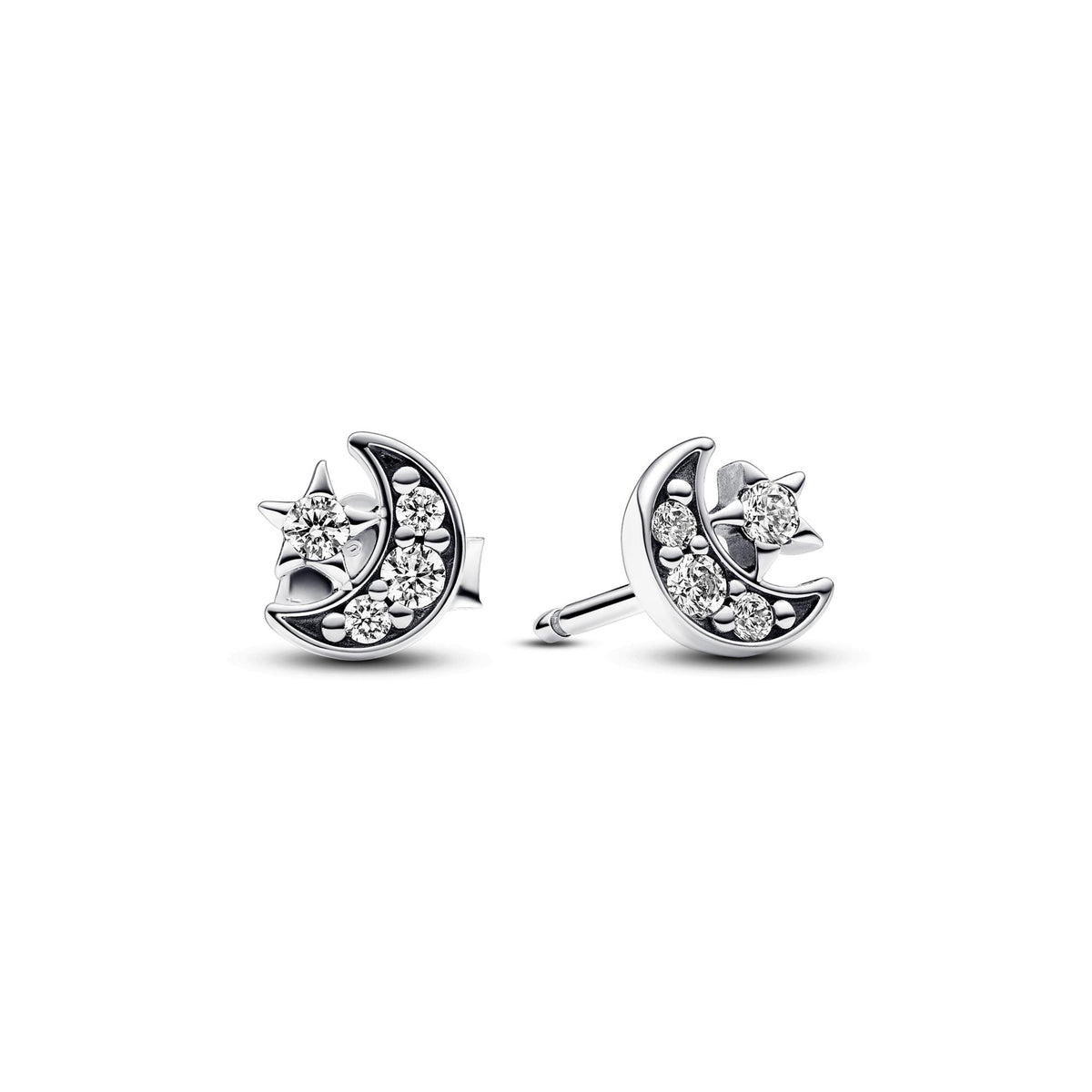 Pandora Moments Clous d’Oreilles Lunes & Étoiles Scintillantes 292990C01