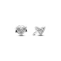 Pandora Timeless Clous d’Oreilles Cœur Triple Pierre 293003C01