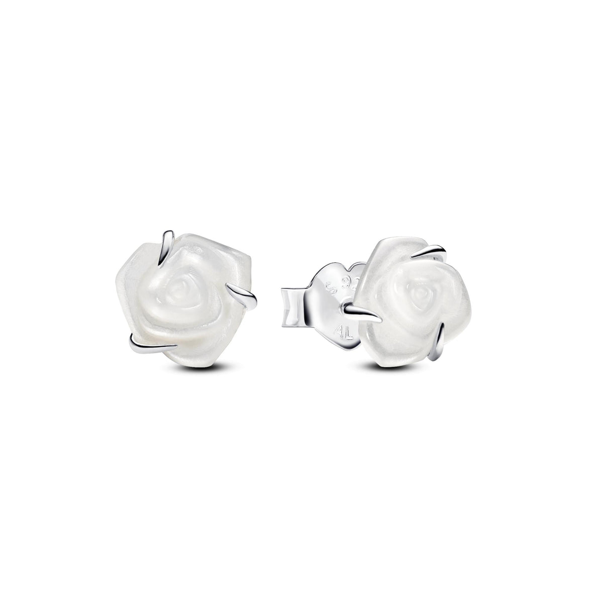 Pandora Moments Clous d'Oreilles Rose Blanche en Fleur 293209C01
