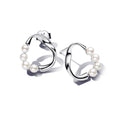 Pandora Essence Clous d’Oreilles Cercle de Forme Organique & Perles de Culture d'Eau Douce Traitées 293276C01