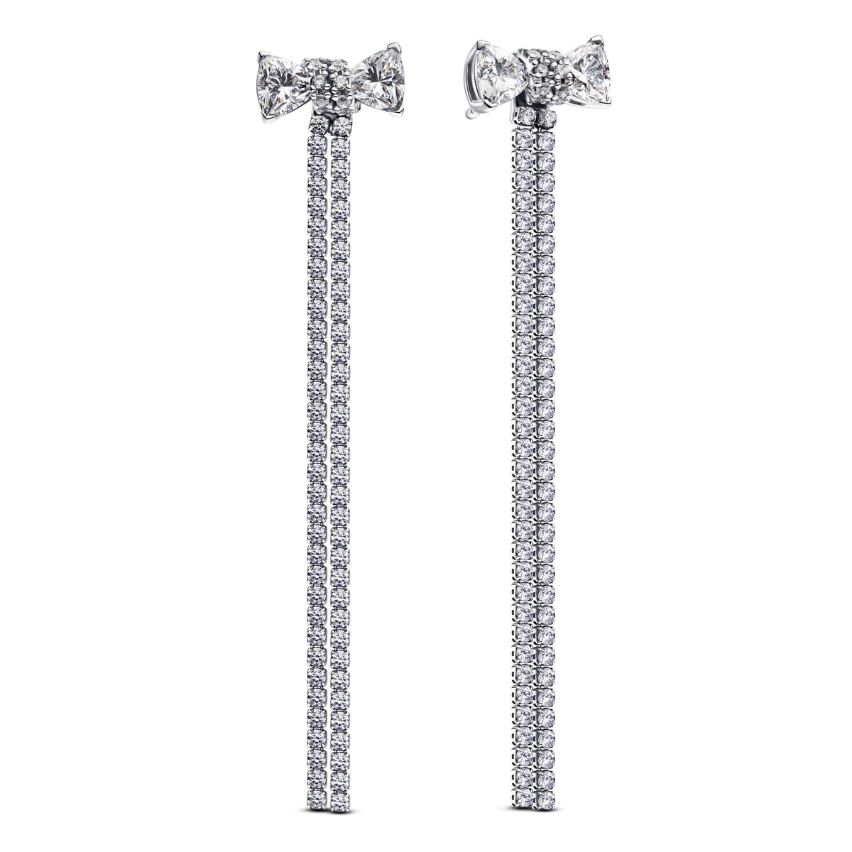 Pandora Timeless Pendants d’Oreilles Nœud Pavé 293544C01