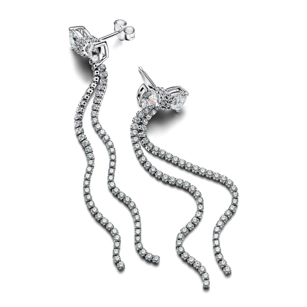 Pandora Timeless Pendants d’Oreilles Nœud Pavé 293544C01