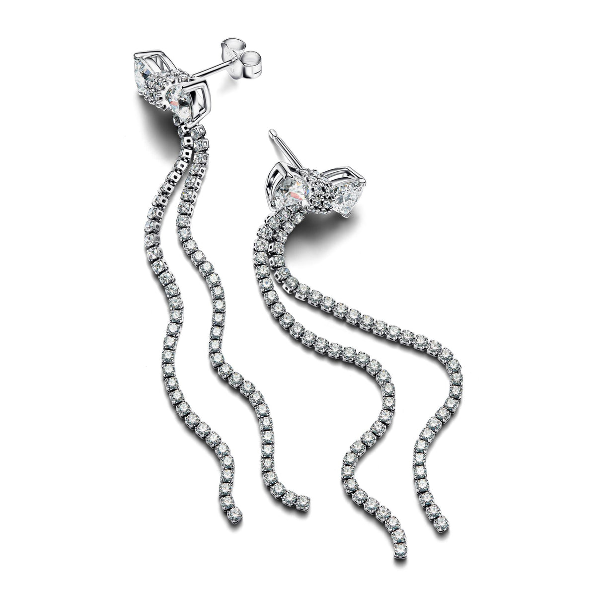 Pandora Timeless Pendants d’Oreilles Nœud Pavé 293544C01