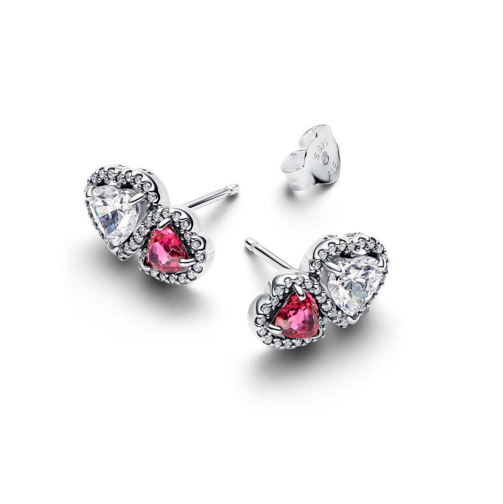 Pandora Timeless Clous d'Oreilles Cœurs Halo 293633C01