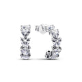 Pandora Timeless Créoles Ouvertes Cœurs Scintillantes 293657C01