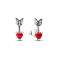Pandora Moments Clous d’Oreilles Flèche & Cœur en Verre de Murano 293668C01