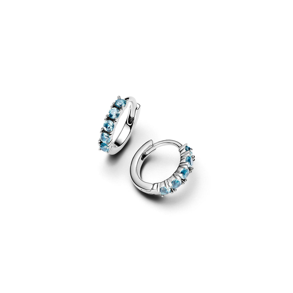 Pandora Timeless Boucles d’Oreilles Huggies Bleu Clair 293849C01