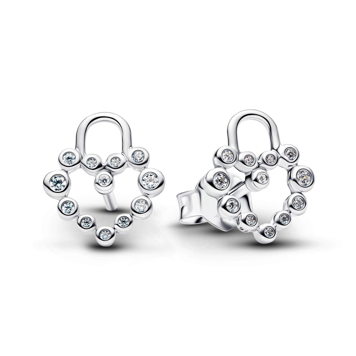 Pandora Moments Clous d'Oreilles Cadenas Cœur Scintillant 294419C01