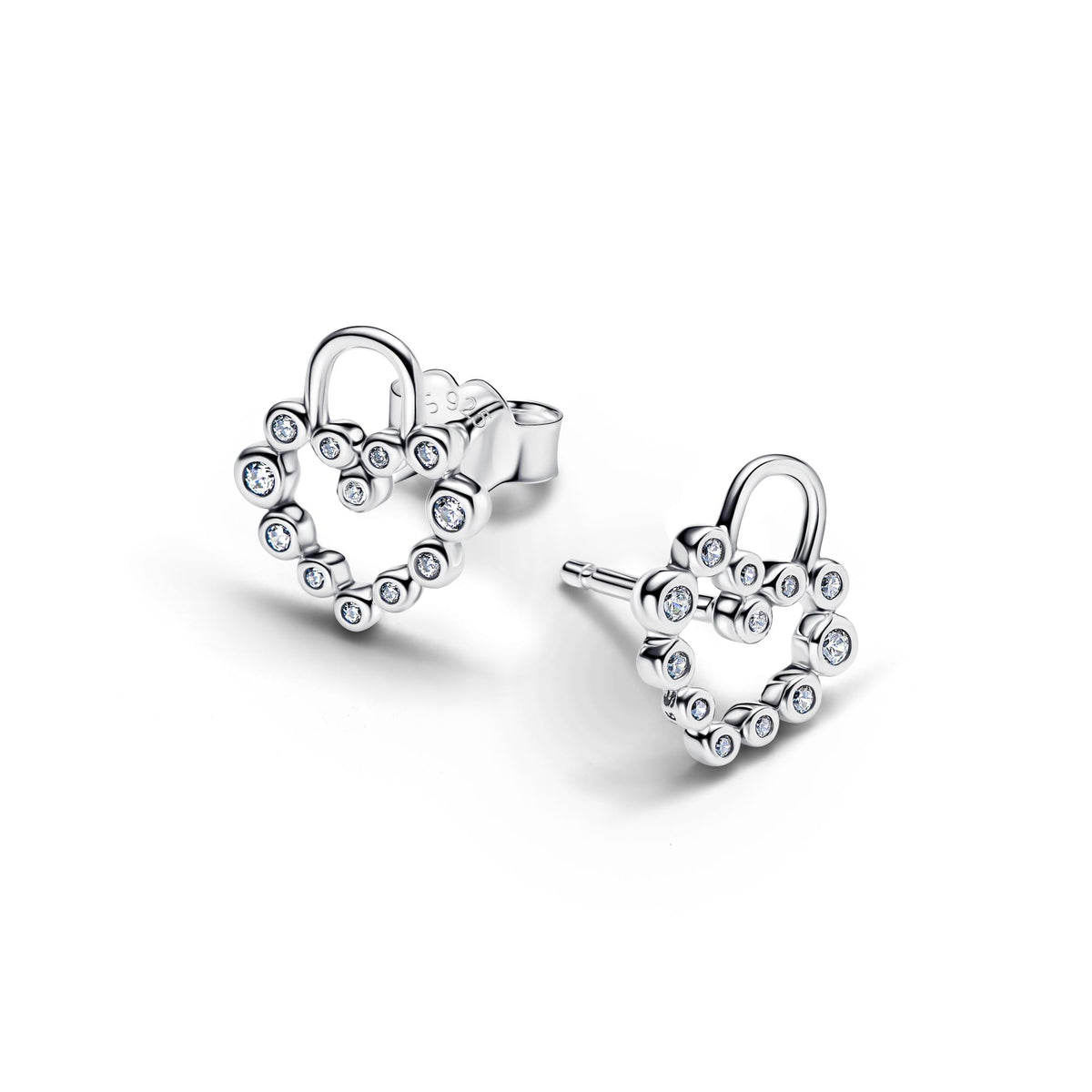 Pandora Moments Clous d'Oreilles Cadenas Cœur Scintillant 294419C01