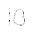 Pandora Moments Créoles Cœur Asymétrique 297822