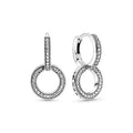 Pandora Signature Créoles Doubles Scintillantes 299052C01