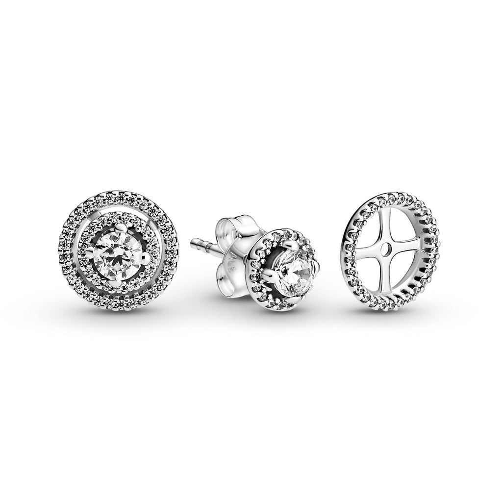 Pandora Timeless Clous d'Oreilles Halo Double Scintillants 299411C01