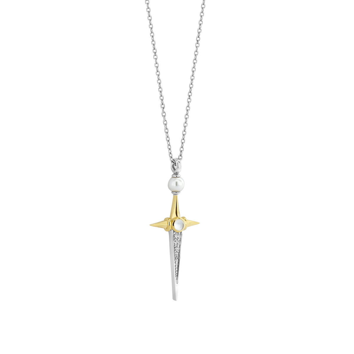 Ti Sento Milano Collier pendentif Lune et étoiles 34034YP