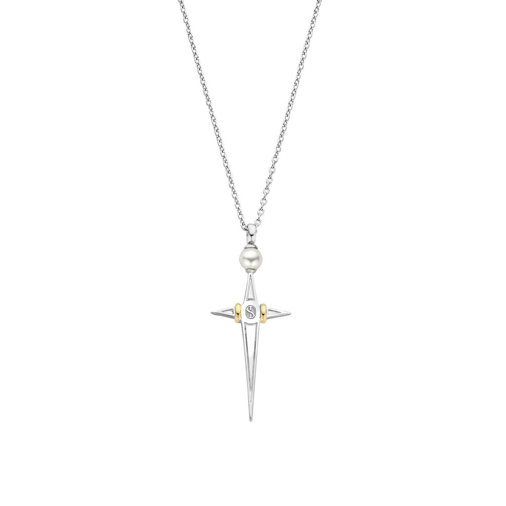 Ti Sento Milano Collier pendentif Lune et étoiles 34034YP