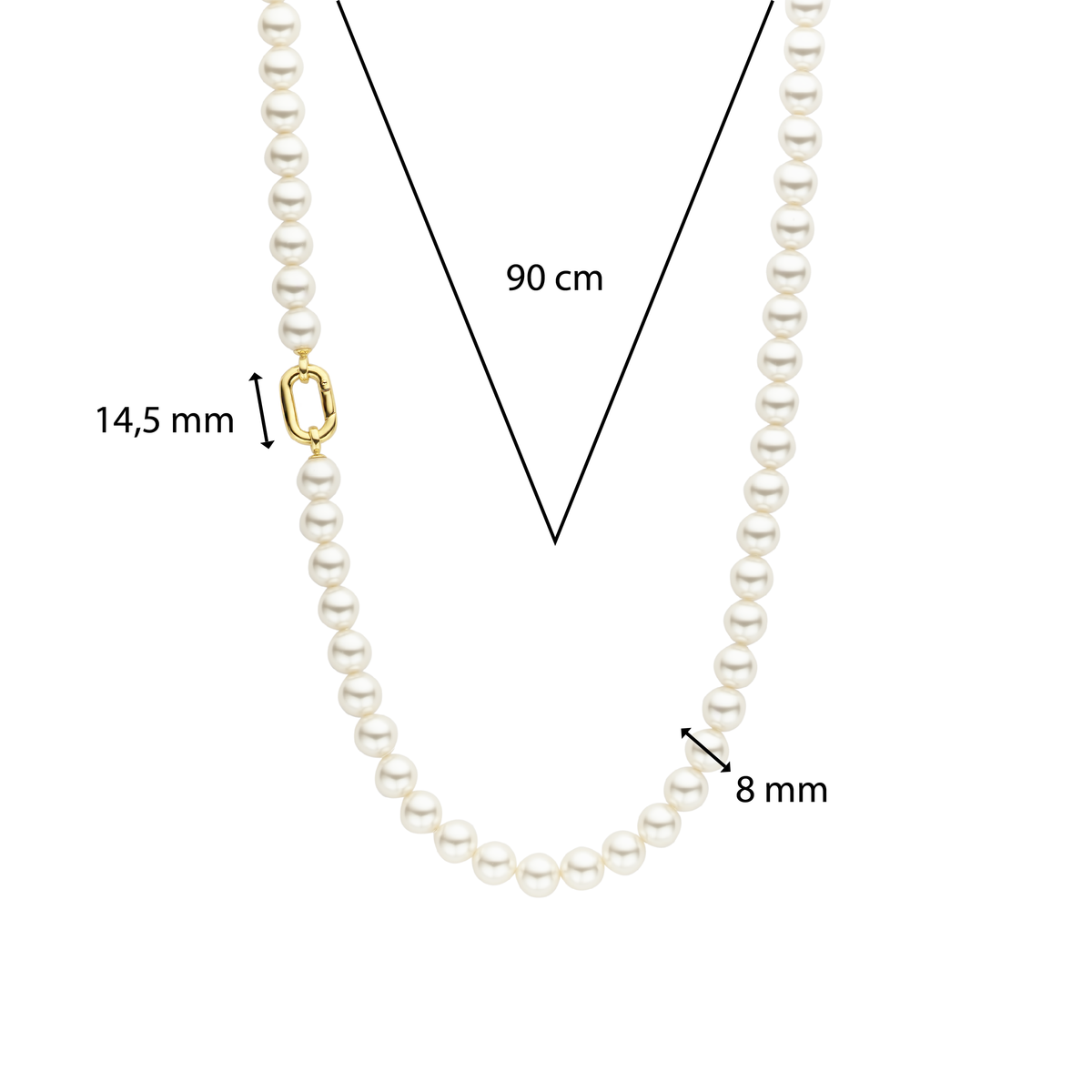 Ti Sento Milano Collier Perles 34043YP