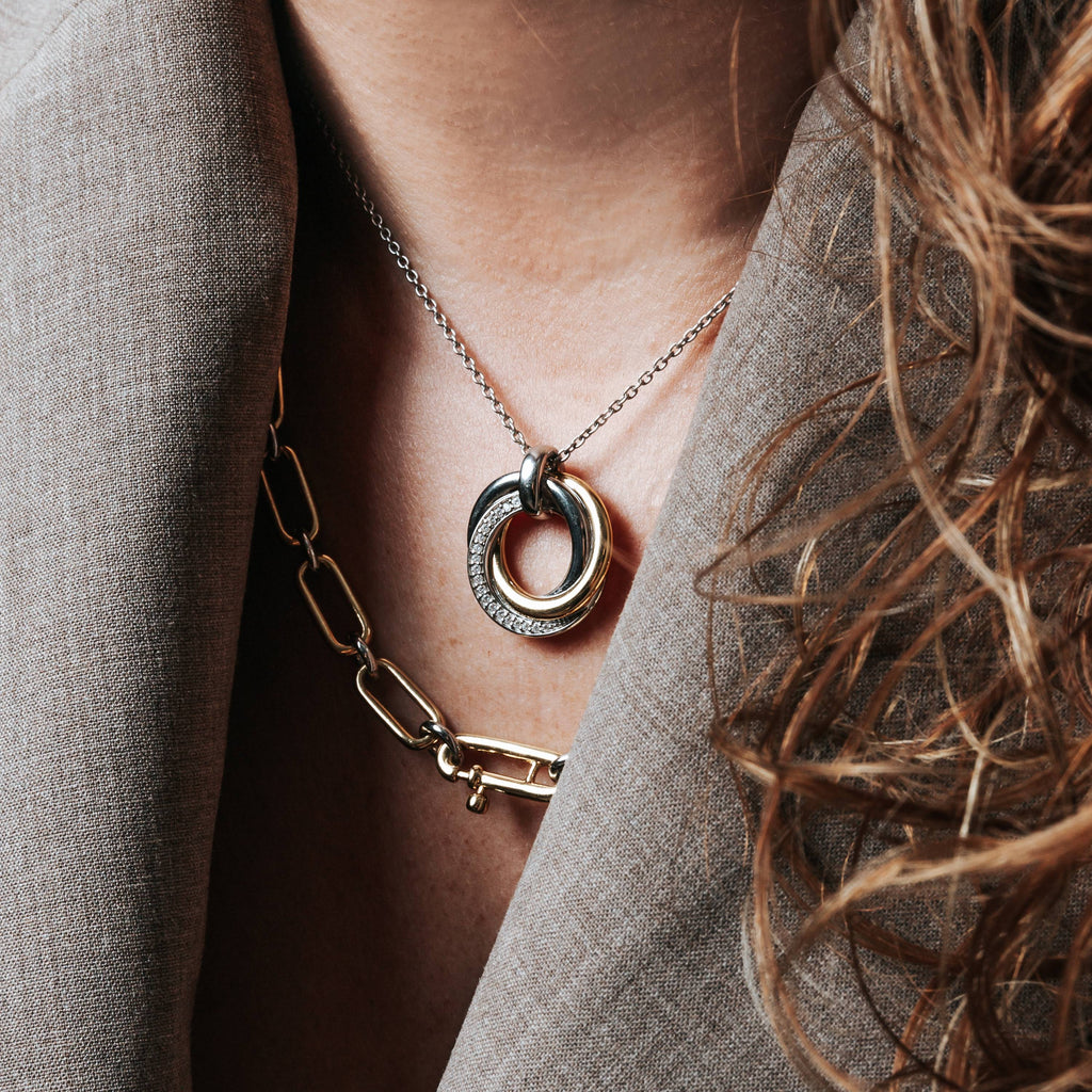 Ti Sento Milano Collier pendentif Cercles 34055ZY