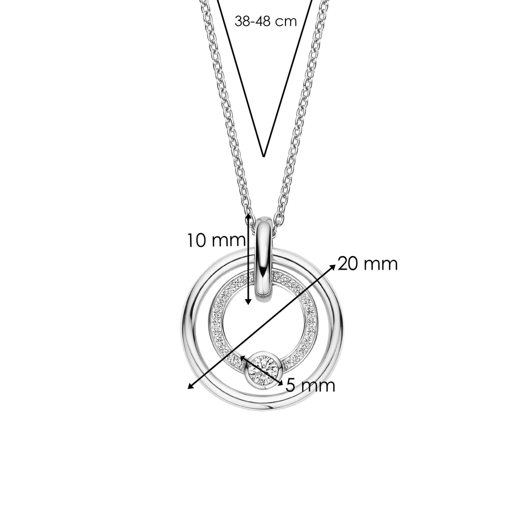 Ti Sento Milano Collier pendentif Cercles 34056ZI