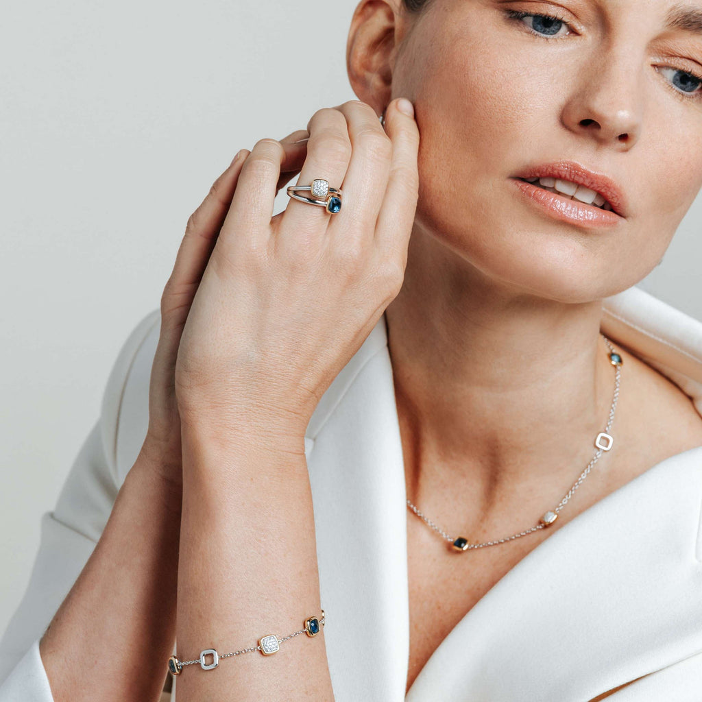 Ti Sento Milano Collier Coussin et rectangle 34079DB