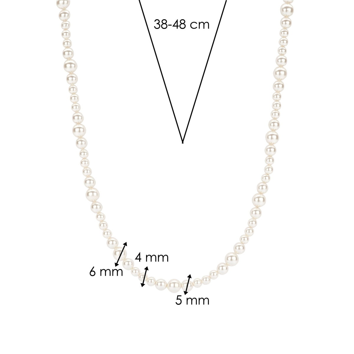 Ti Sento Milano Collier Perles 34094PW