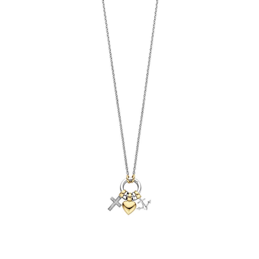 Ti Sento Milano Collier pendentif Amour, chance, bonheur 34115ZY