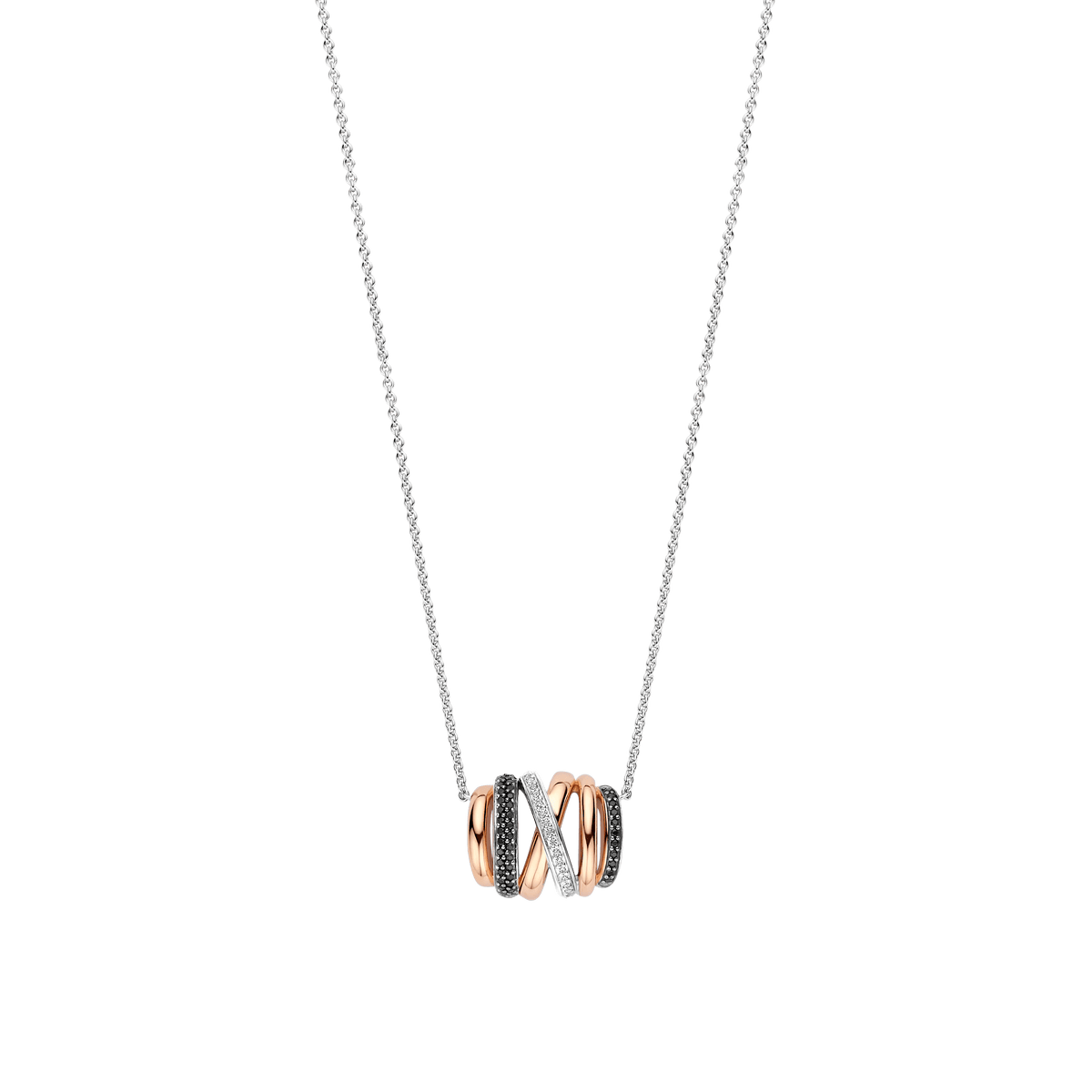 Ti Sento Milano Collier pendentif Cercles 34116BR
