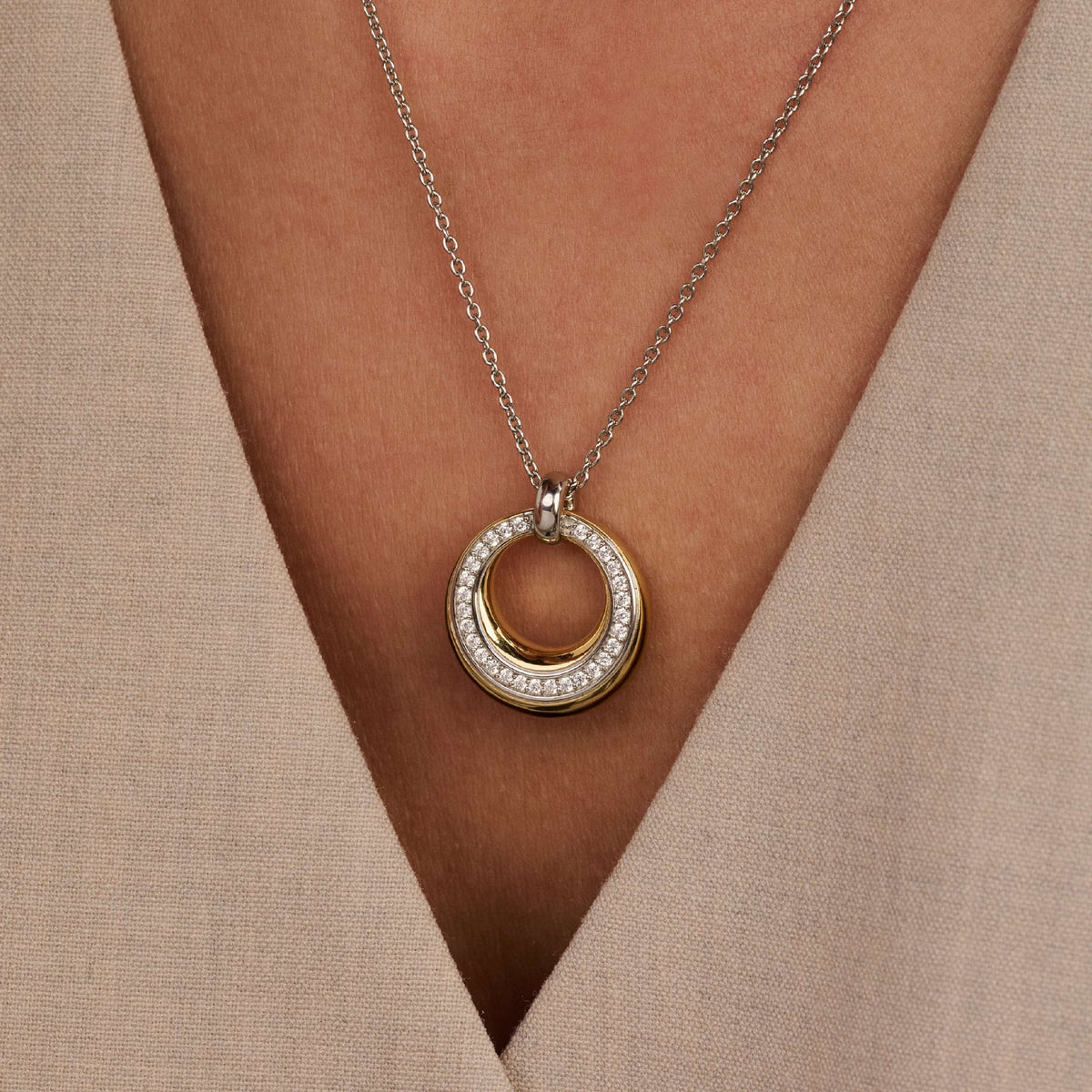Ti Sento Milano Collier pendentif Cercles 34119ZY