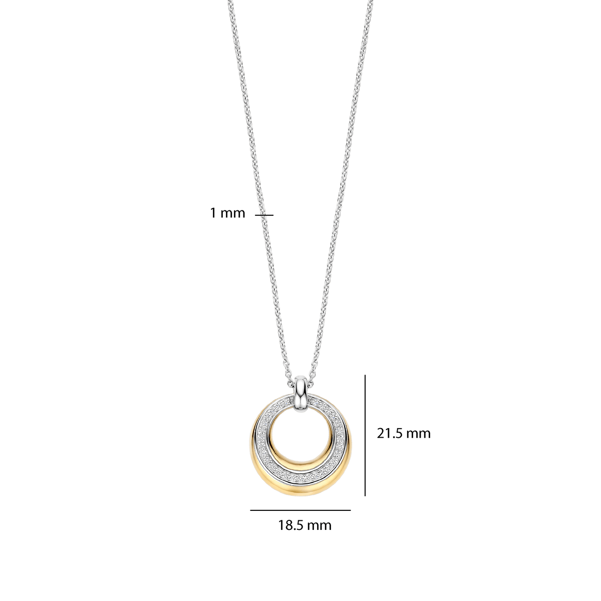 Ti Sento Milano Collier pendentif Cercles 34119ZY