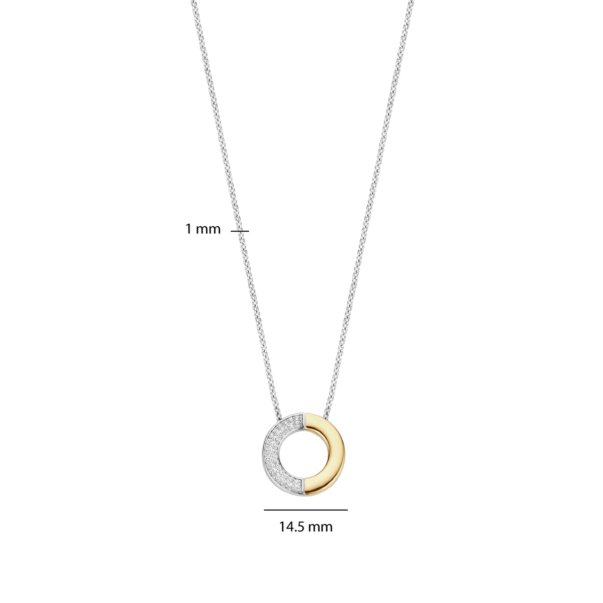 Ti Sento Milano Collier pendentif Cercles 34120ZY