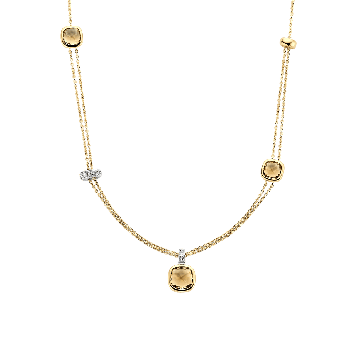 Ti Sento Milano Collier Coussin et rectangle 34122CY