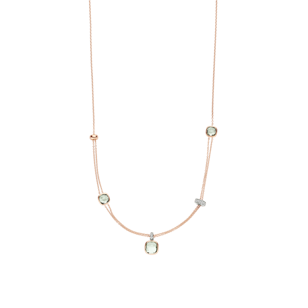 Ti Sento Milano Collier Coussin et rectangle 34122GR